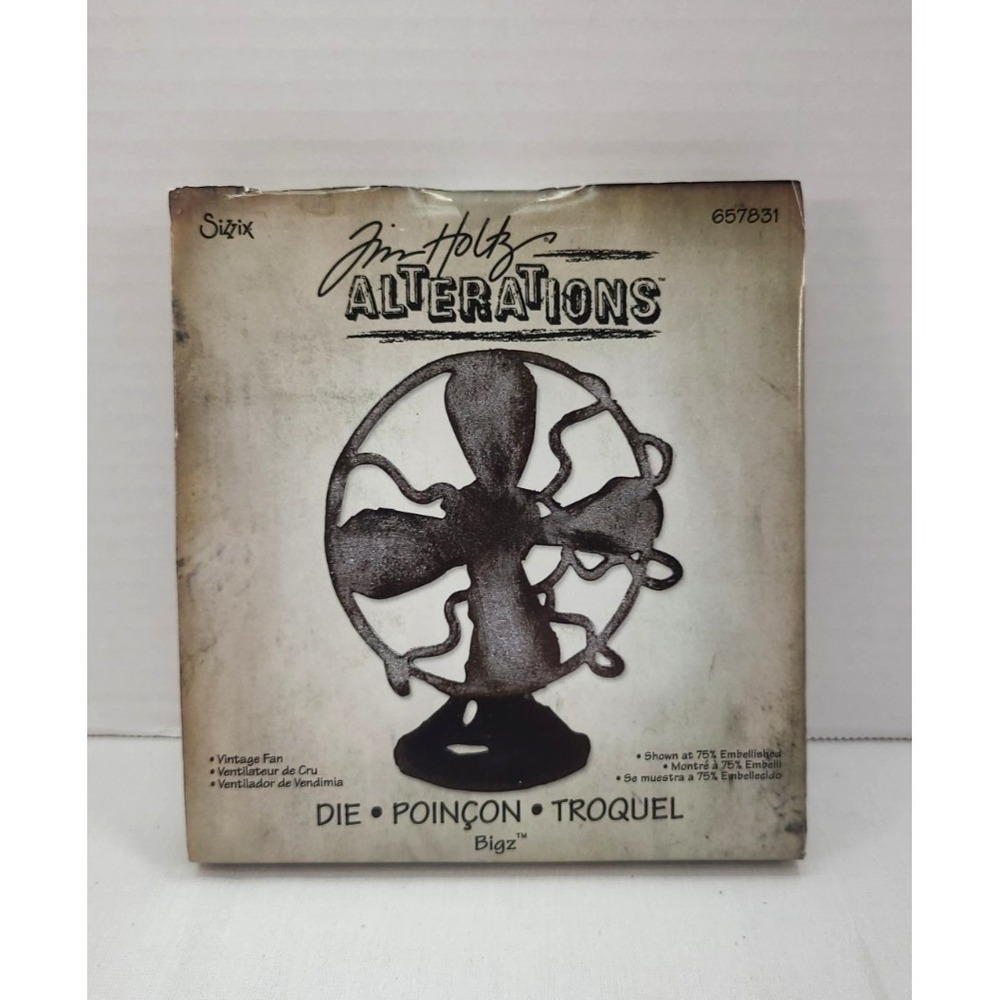Sizzix Bigz Die Tim Holtz Alterations Vintage Fan 657831
